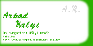 arpad malyi business card